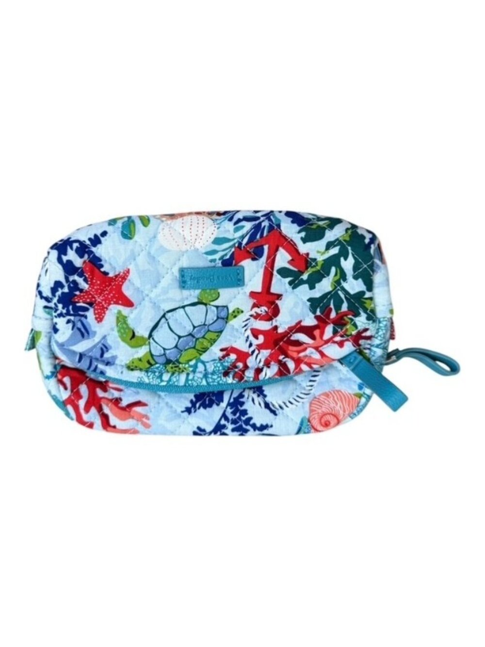 Vera Bradley Anchors Aweigh Travel Cosmetic Makeup Bag Case Pouch Zip Closure